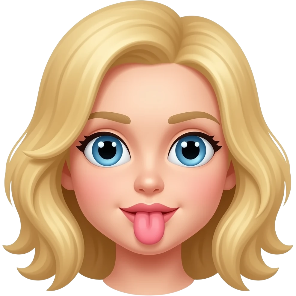 Blonde shows pussy vagina emoji