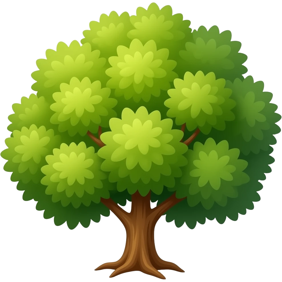 Make a chestnut tree, but only the tree, I don’t want any landscape in the background emoji