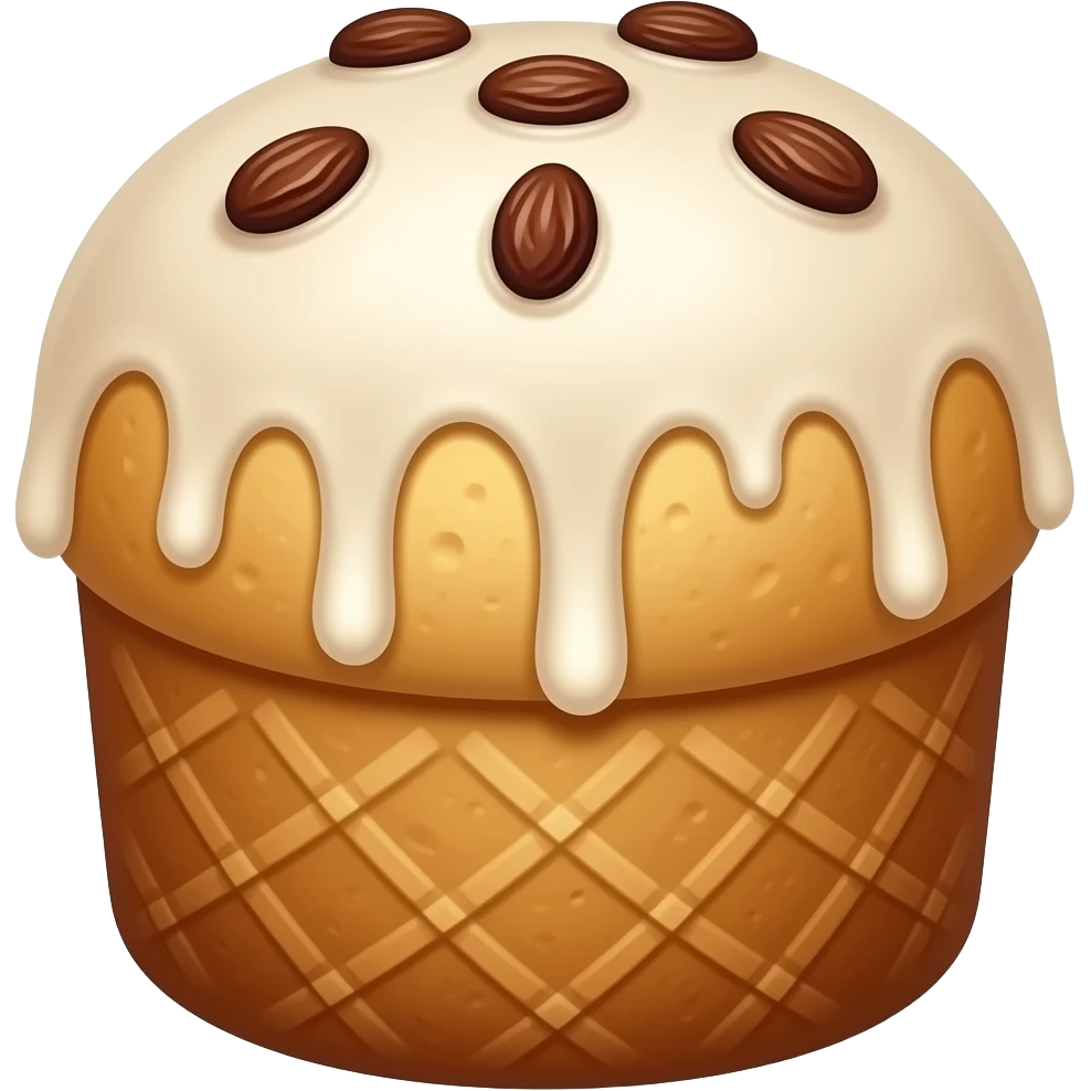 Славянская паска с глазурью не как калач и с изюмом ровная высокая emoji