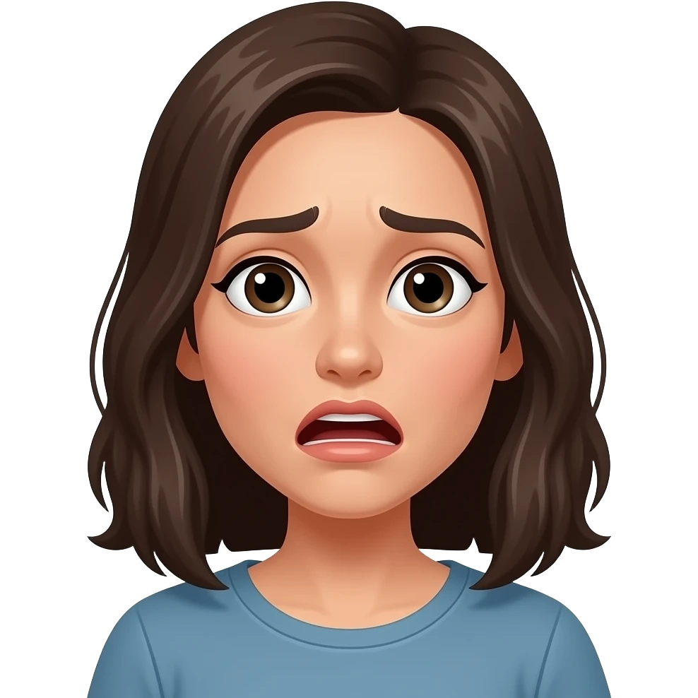 woman scared emoji