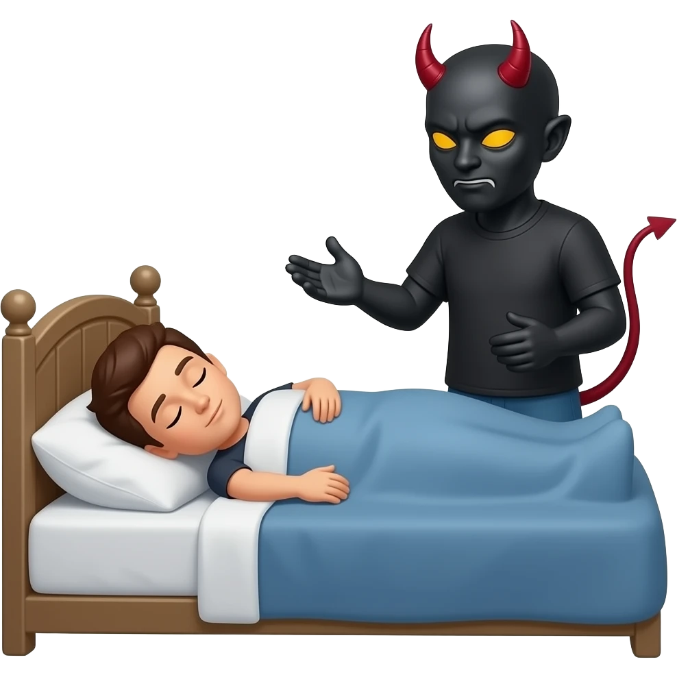 17. The Sleep Demon     Creepy entity trying to convince the user to stay in bed. emoji