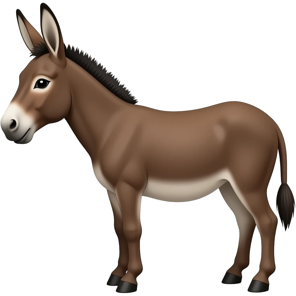 Do a brown donkey emoji