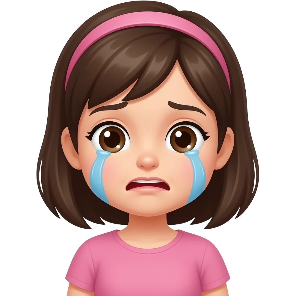 A girl crying emoji