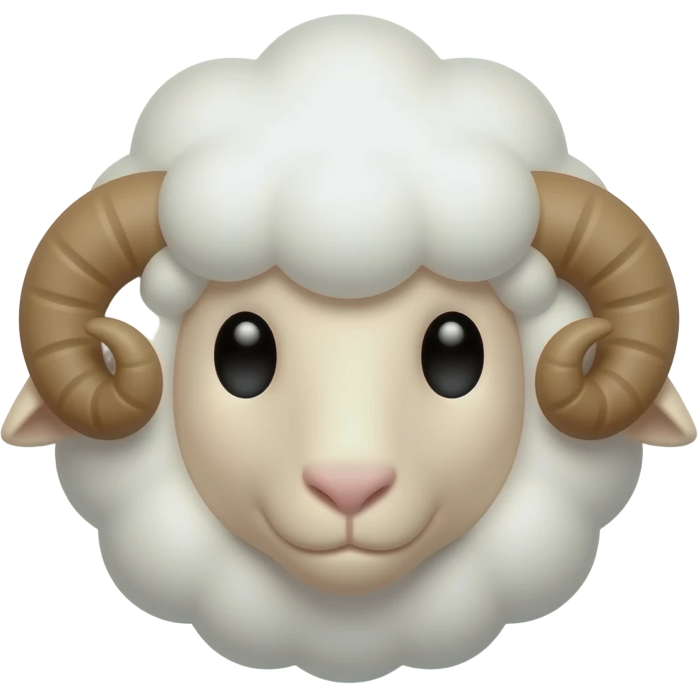 Sheep emoji face emoji