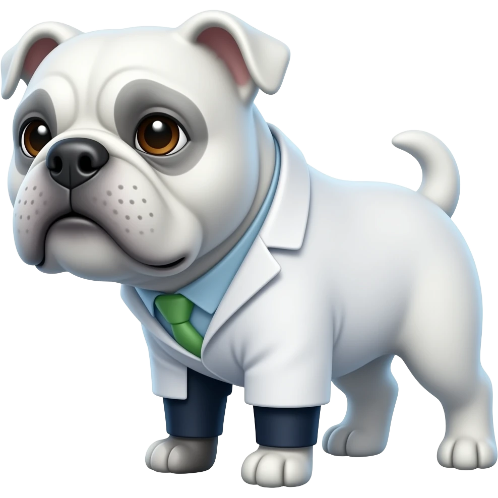 Uga white bulldog chemist emoji