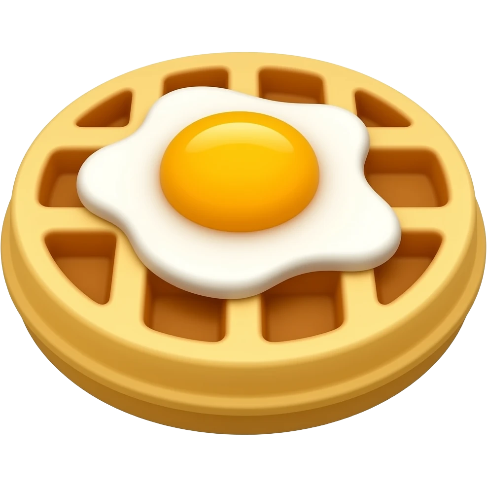 Egg waffle ice cream emoji