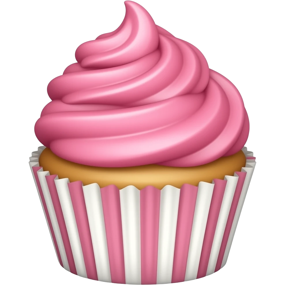 Cupcake with pink icing emoji