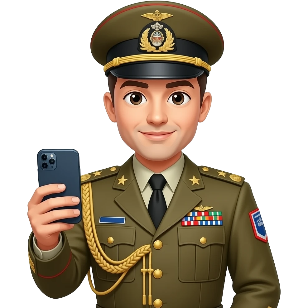 Полковник с телефоном emoji