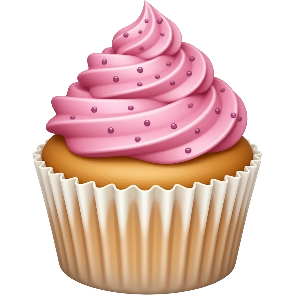 Cupcake with pink icing emoji