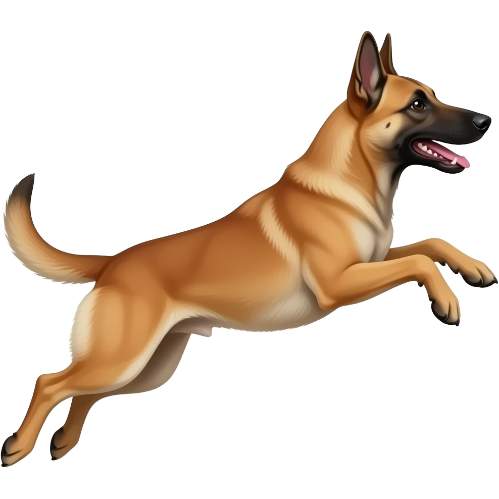 malinois dog jump right emoji