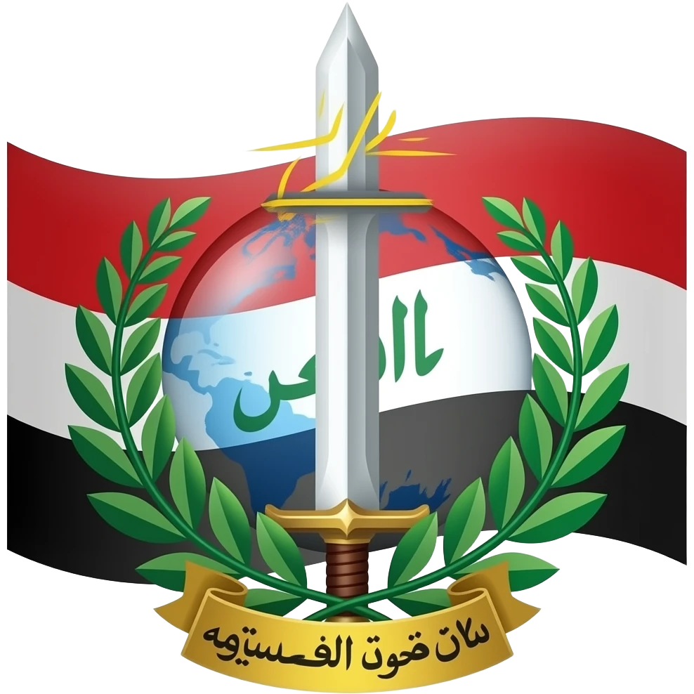 این پرچم شامل چندین نماد دیگر است، یعنی یک کره زمین، یک کتاب، یک شمشیر، و یک شاخه هفت برگ. متن بالای آرم حاوی فإن حزب‌الله هم الغالبون است و به معنای «پس قطعاً حزب خدا پیروز هستند» (قرآن ۵:۵۶)، که اشاره به نام حزب در زیر آرم کلمات المقاومه السلامیه فی emoji