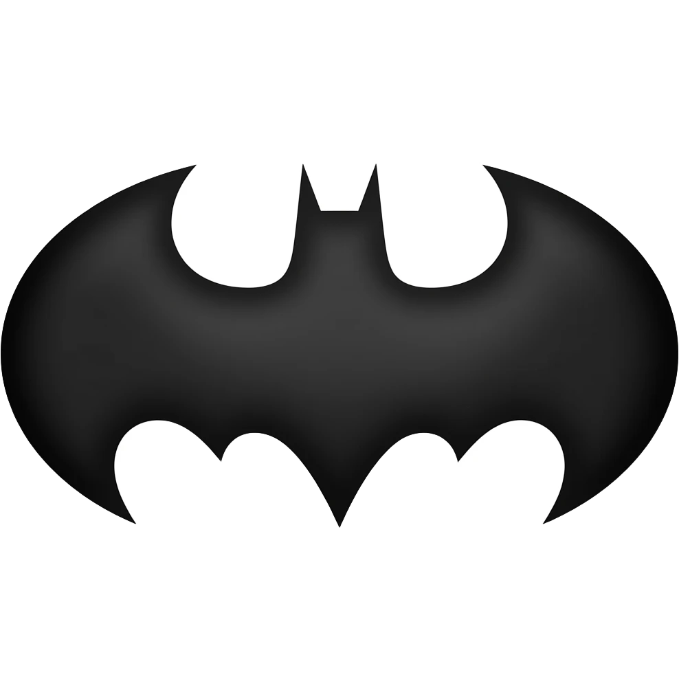 Batman logo black colour emoji