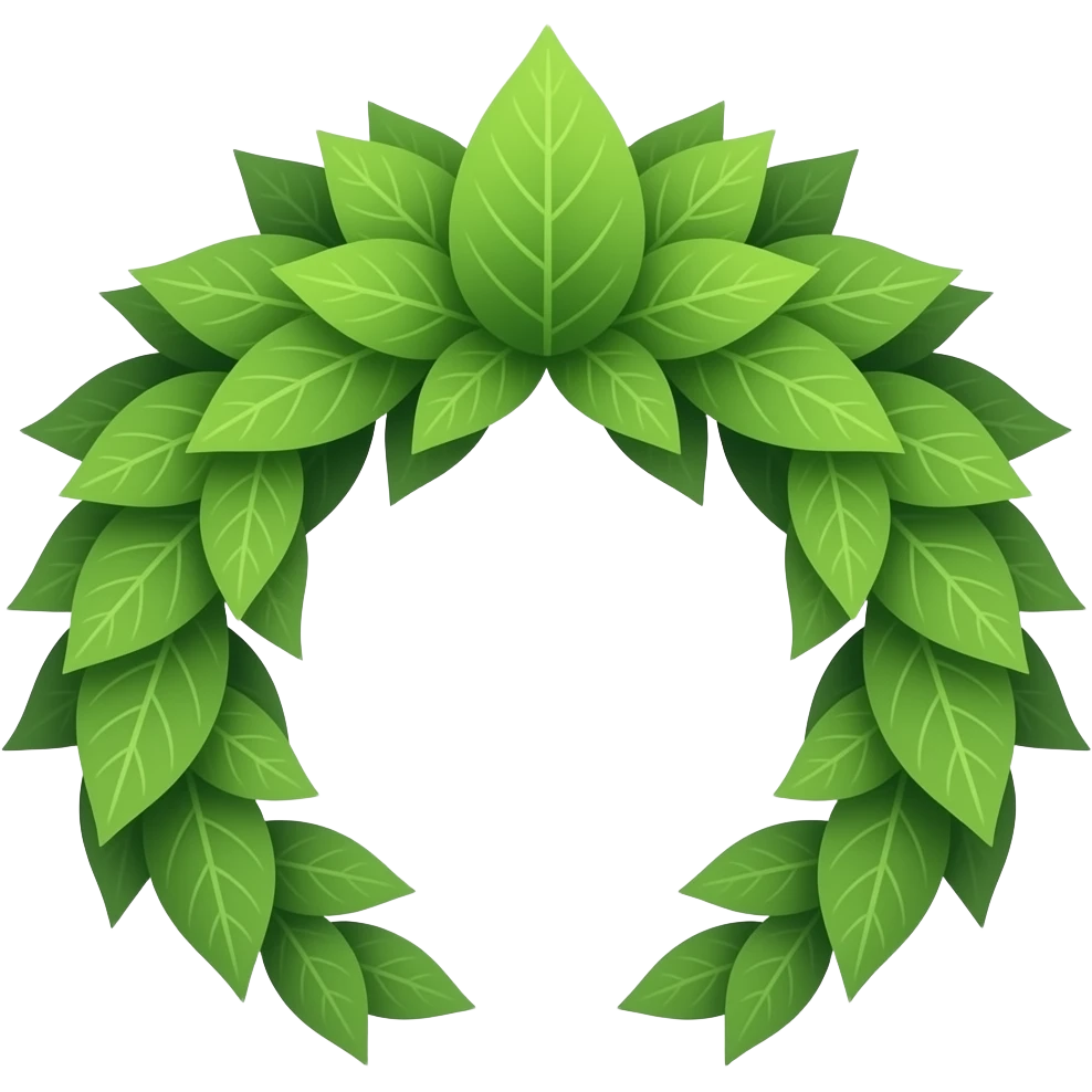 Leaf tiara emoji