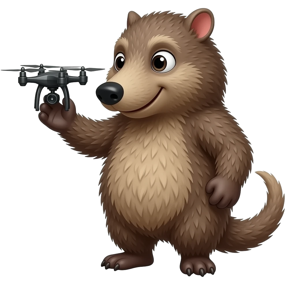 Tom the Aardvark playingdrone emoji