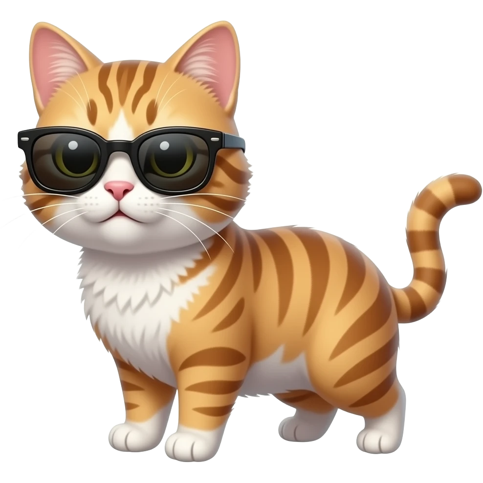 Cat wearing sunglasses emoji