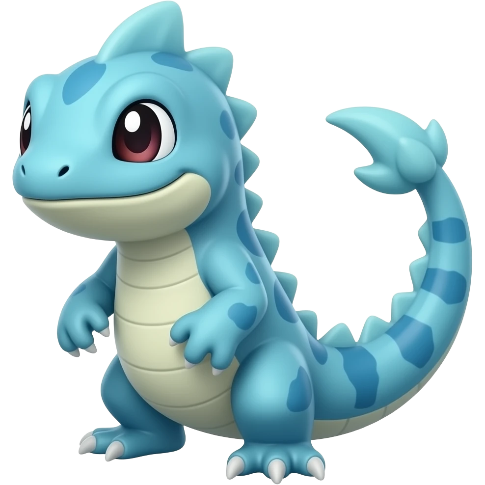 cool blue monster lizard fakemon emoji