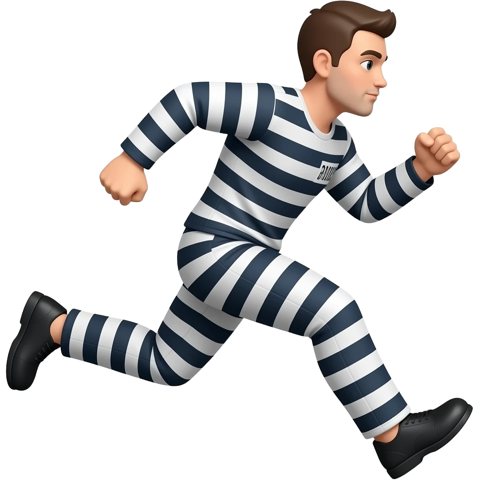 prisoner  running emoji