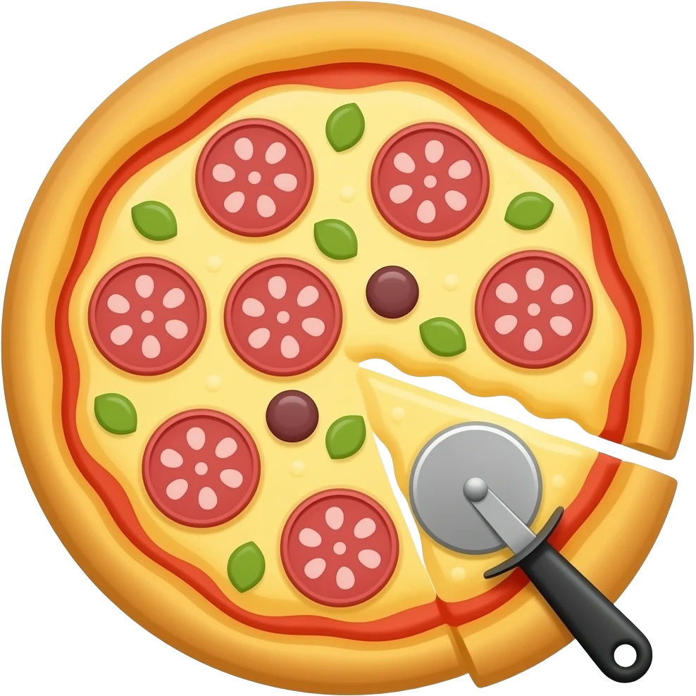 a pizza cutter alone without a pizza the pizza cutter is not with a pizza its supposed to only be the pizza cutter and the pizza should not be visible at all emoji