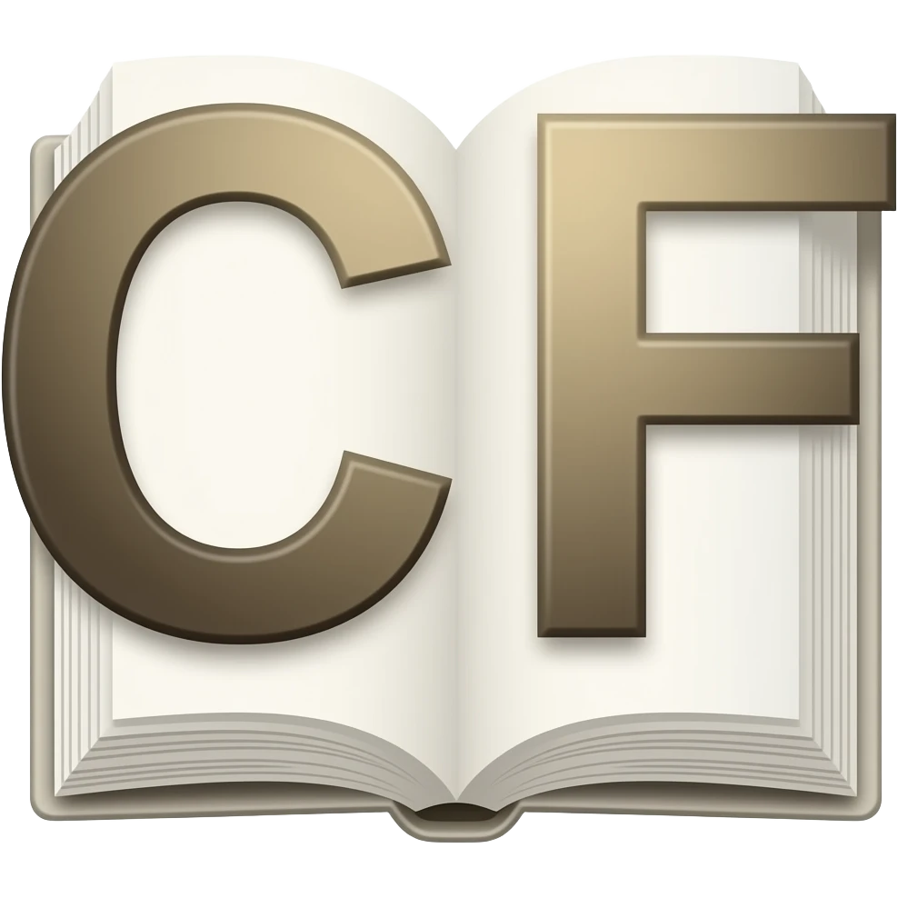 book with the letters CF emoji