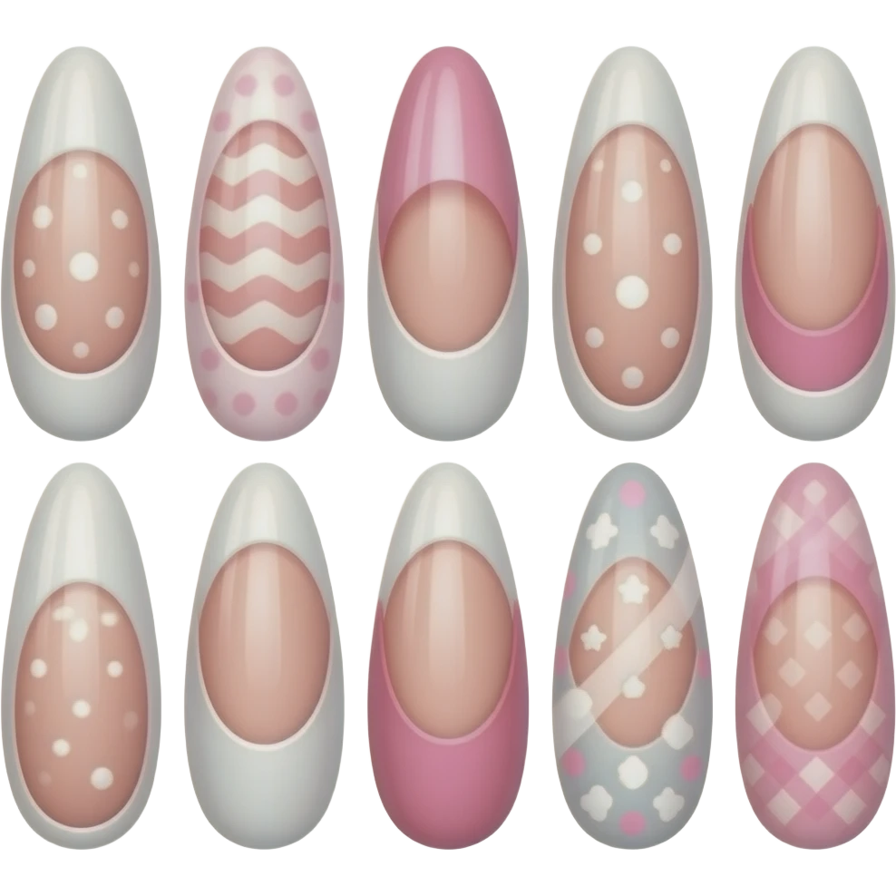 Fake nails pretty design emoji