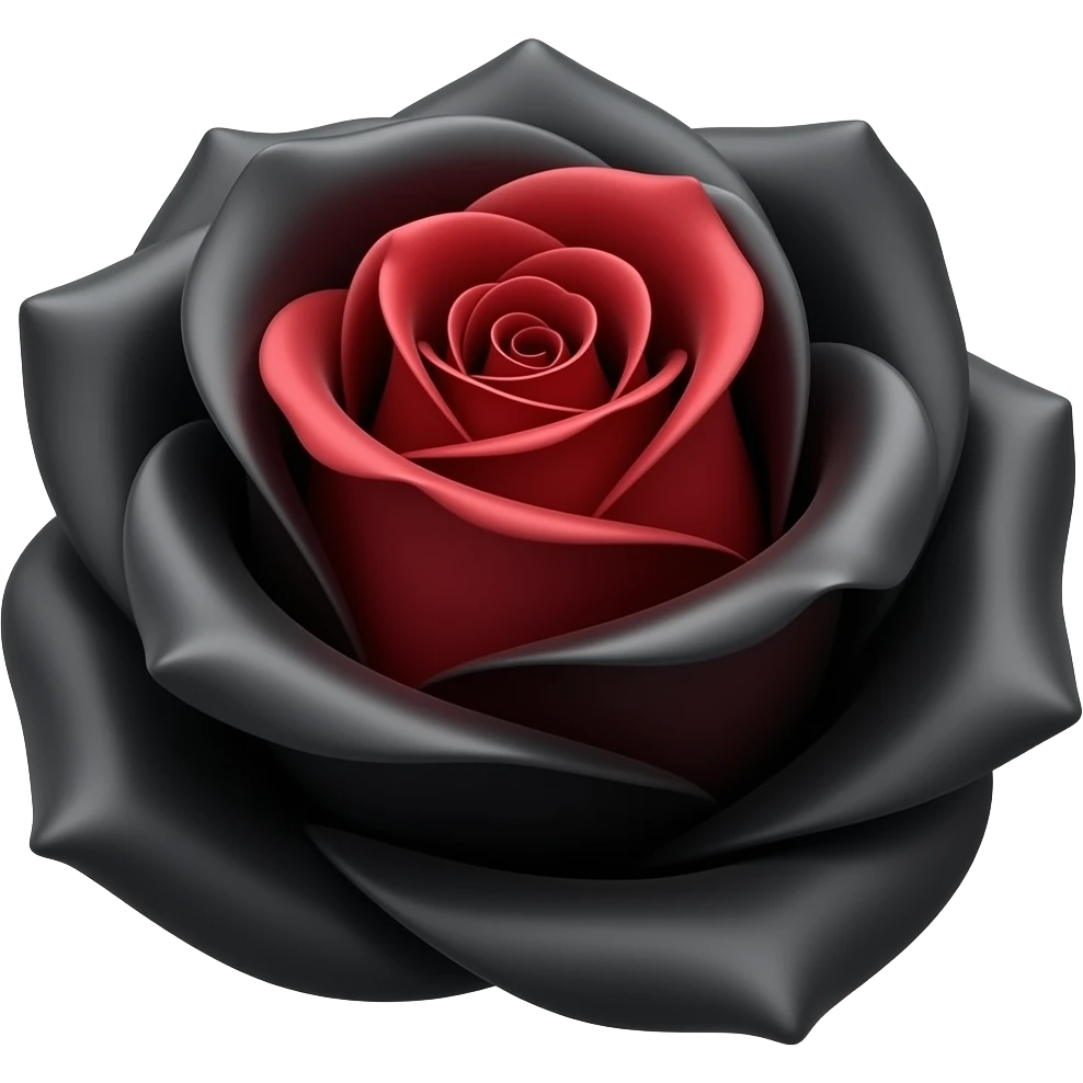 black-red rose emoji