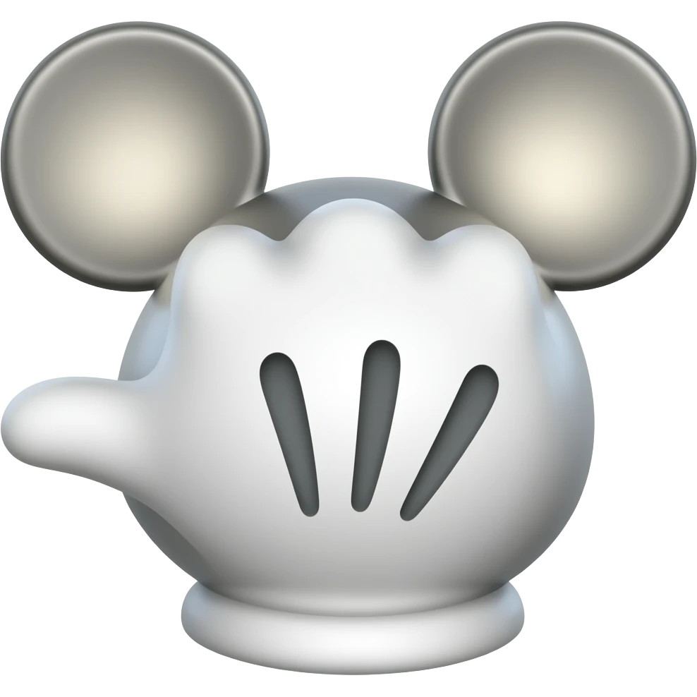 mickey mouse hand looking down emoji