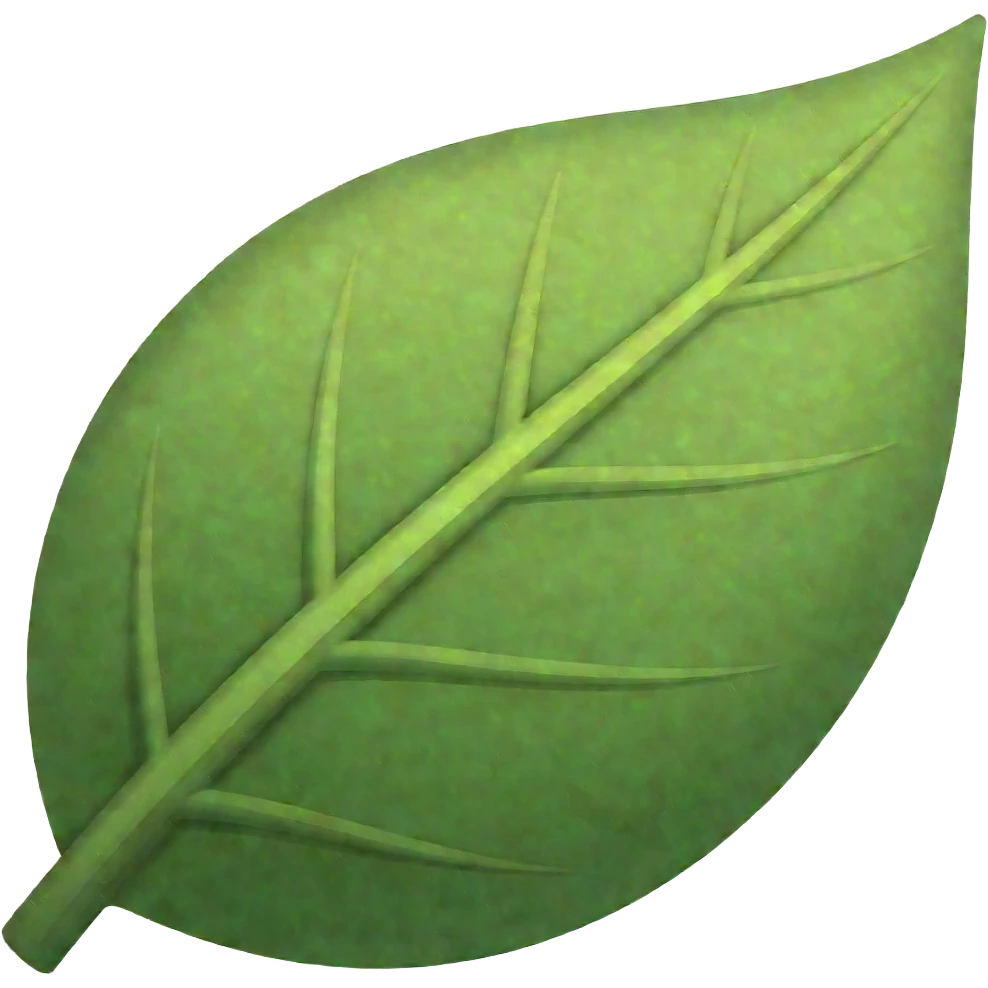 oval leaf emoji