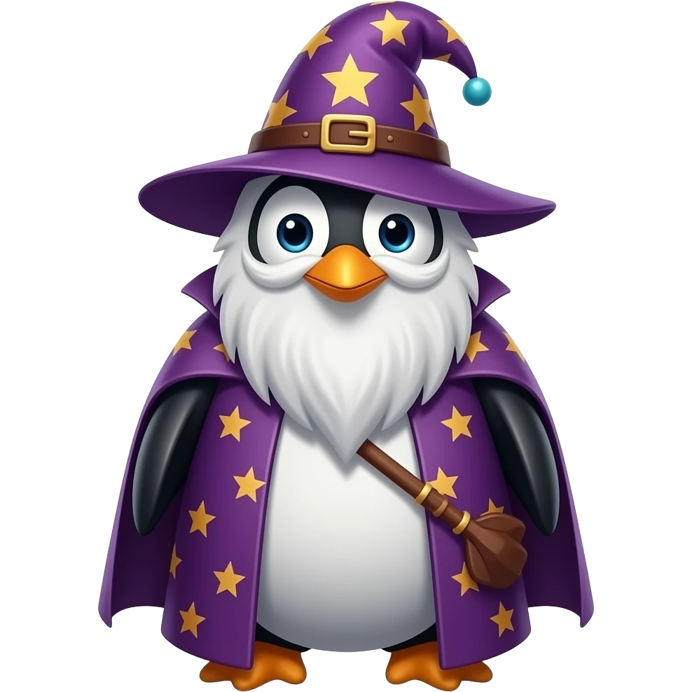 Penguin Wizard emoji