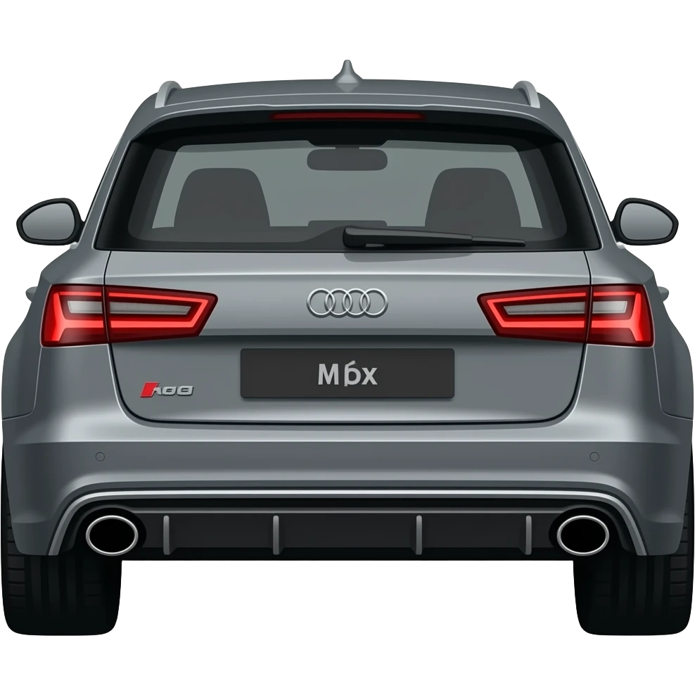 Audi, RS6 de derrière en gris emoji