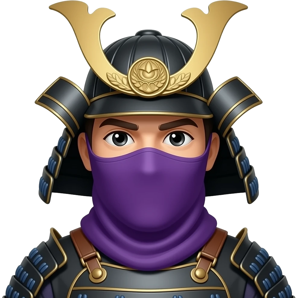 Samurai Purple Balaclava emoji