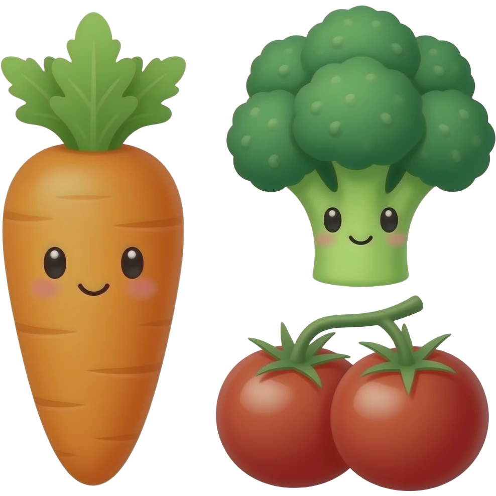 chibi veggies emoji