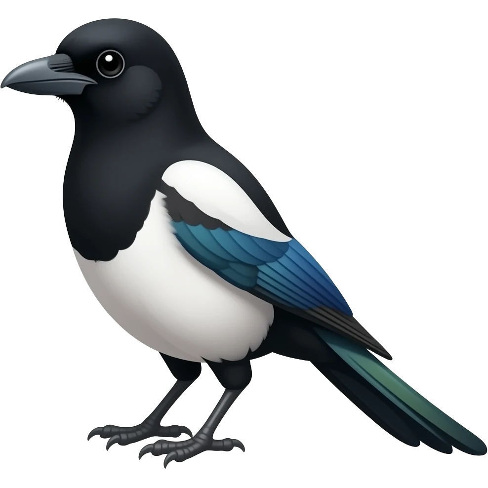 Magpie being a regulator emoji