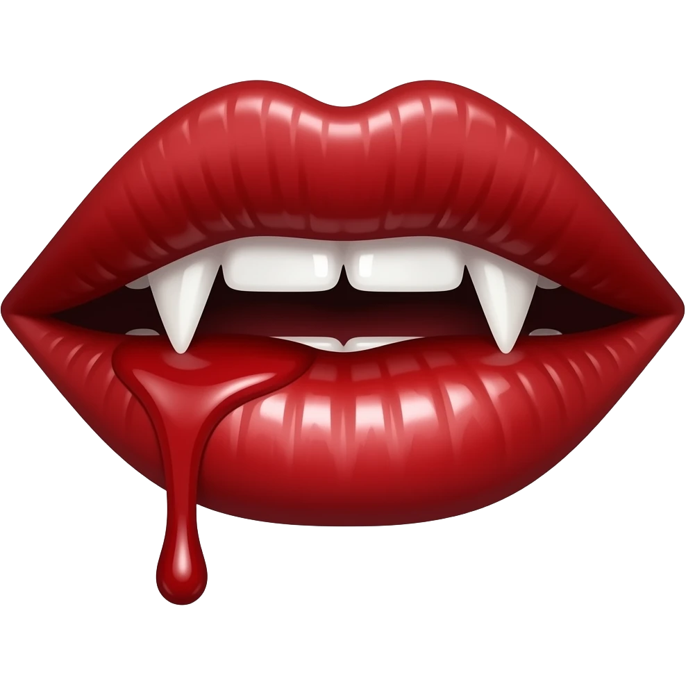 vampire lips emoji