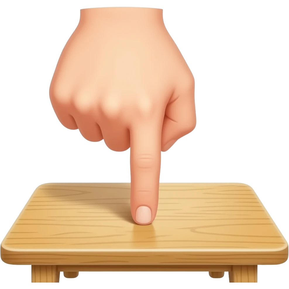 Table finger emoji