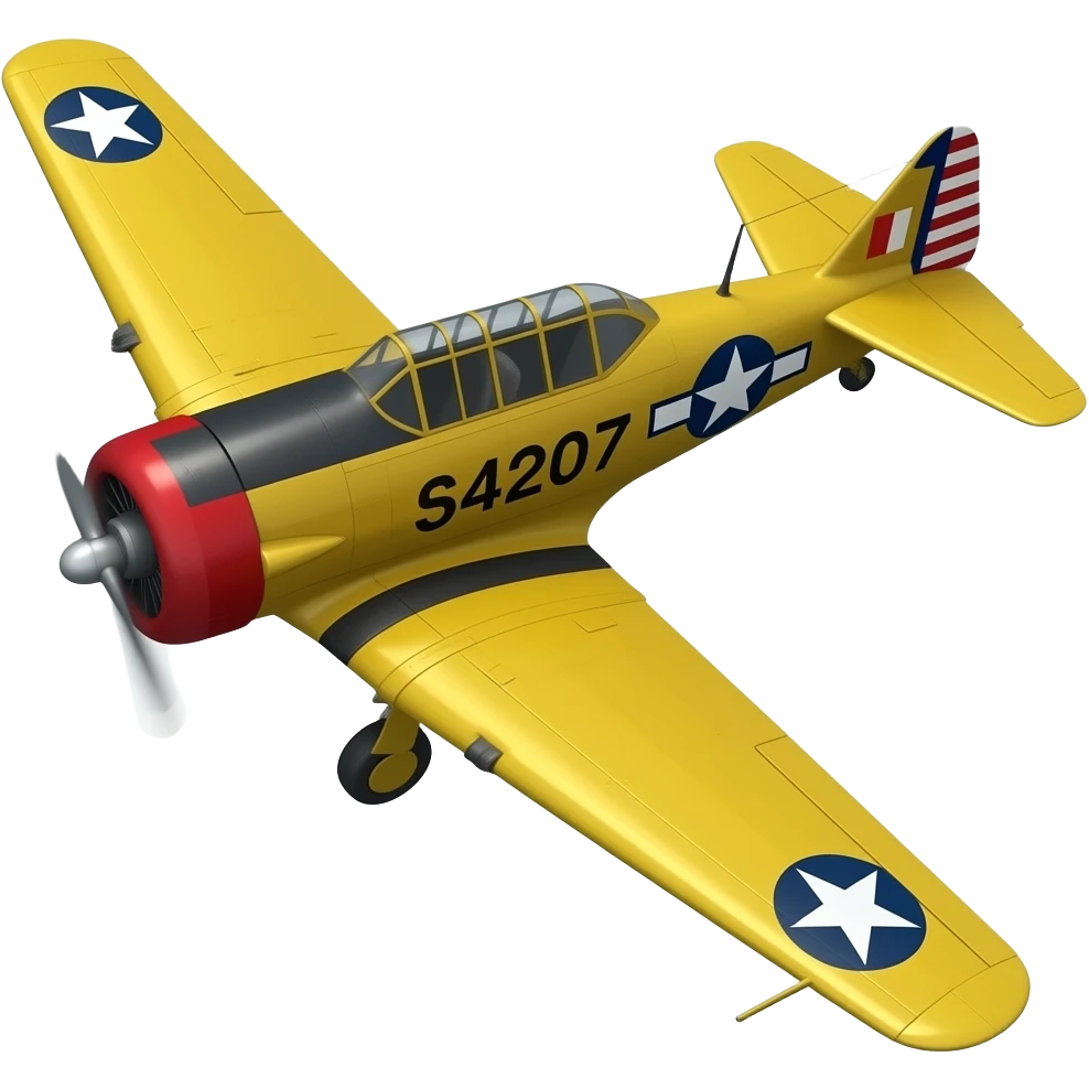 North American T‑6 Texan 3/4 ANGLE emoji