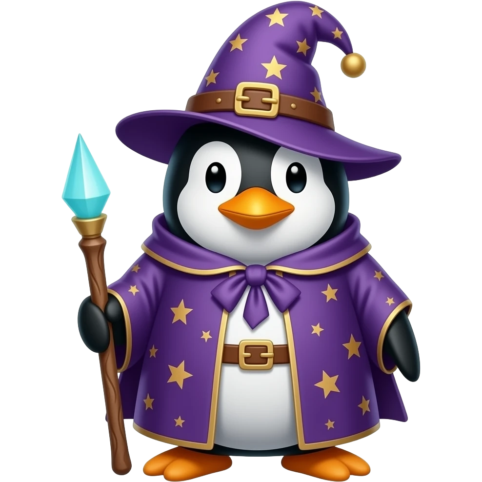 Penguin Wizard emoji