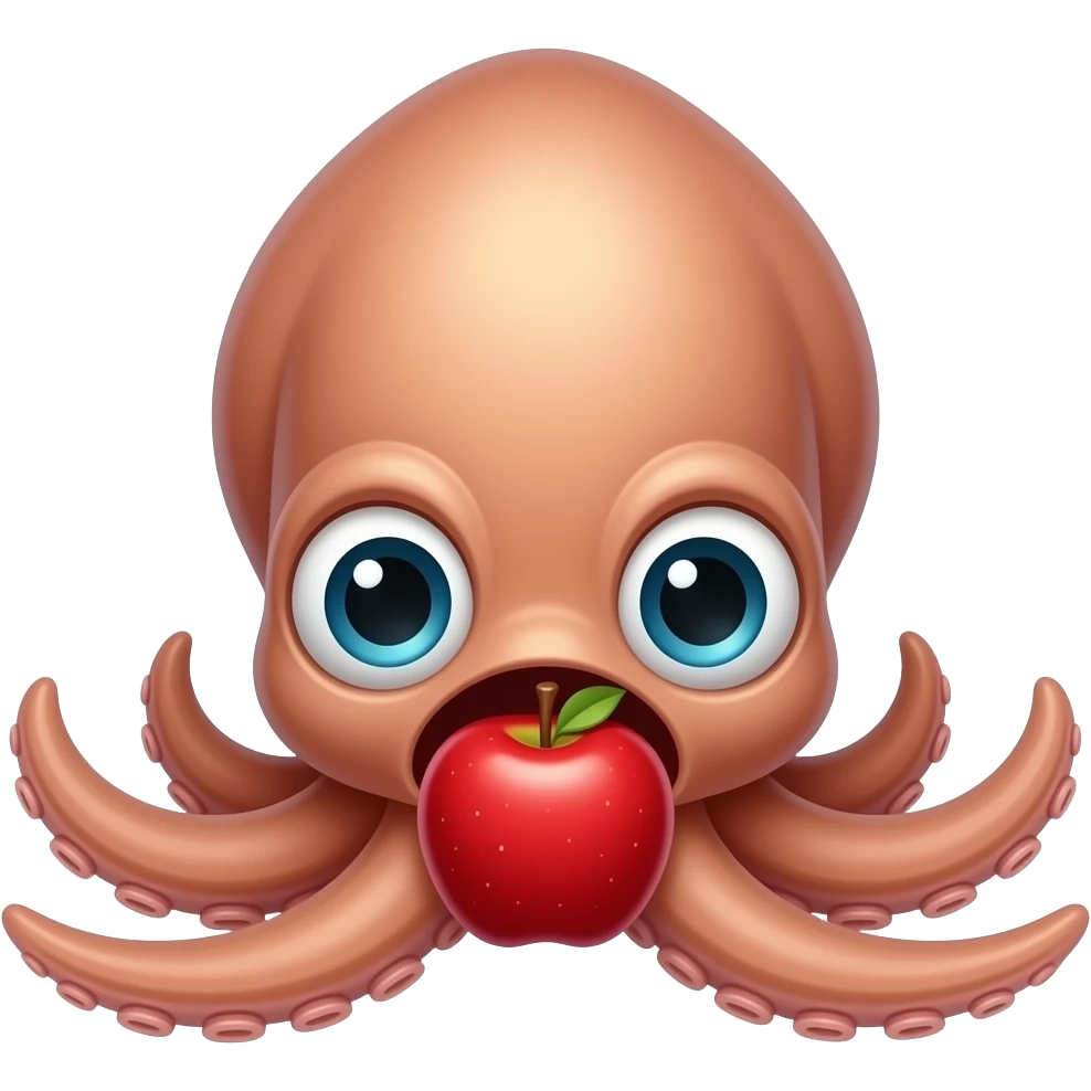 🦑 eats 🍎 emoji