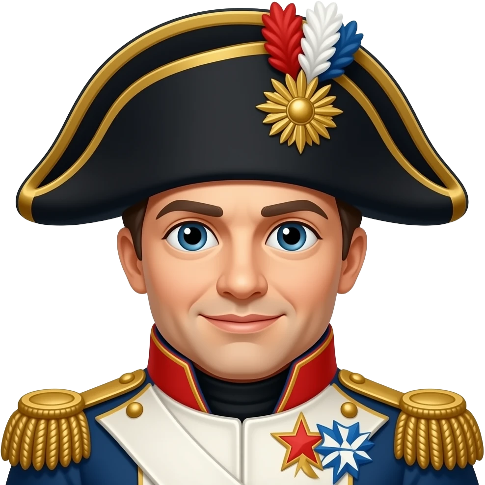 Refaire le visage pour qu'il ressemble à Napoléon emoji