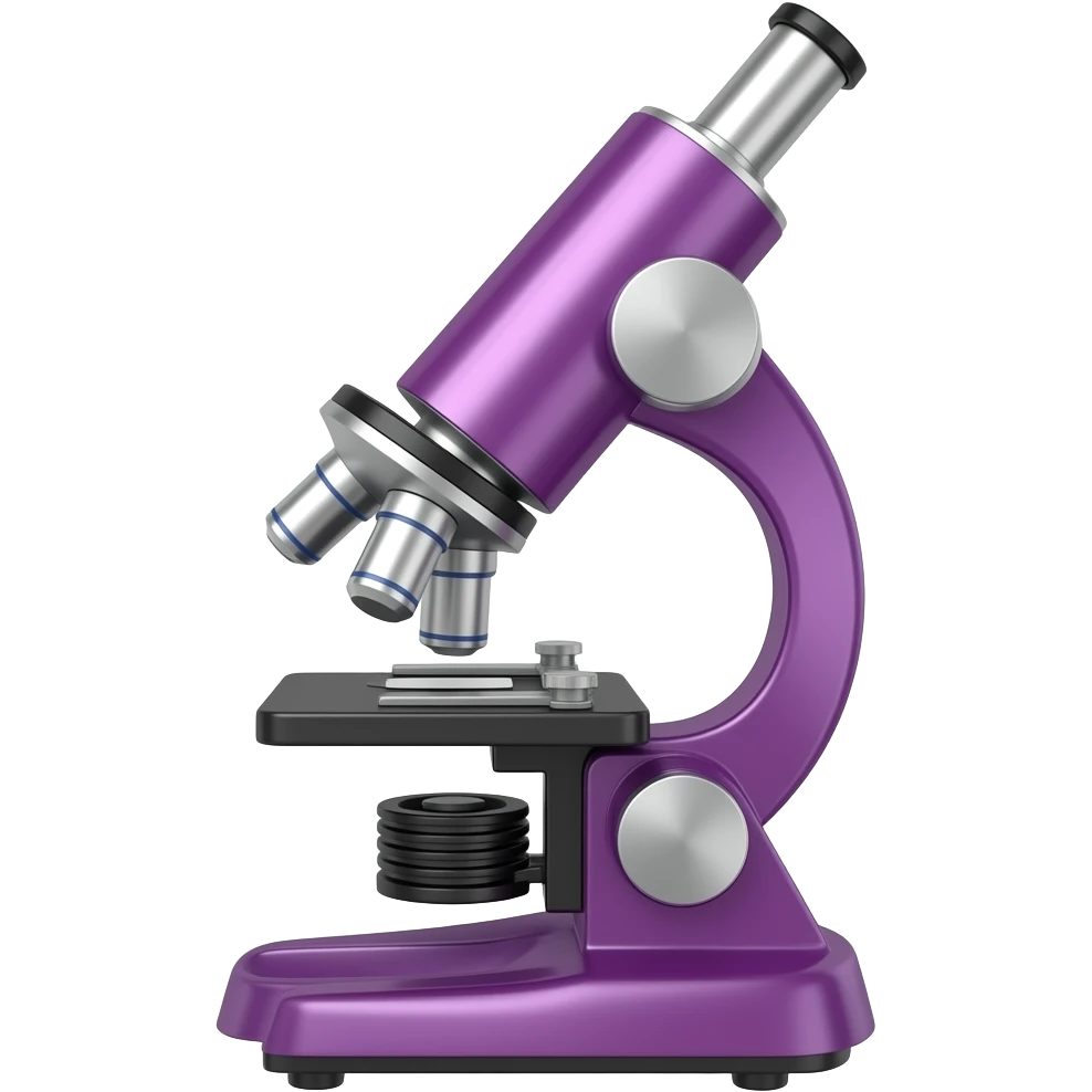 microscopio lila emoji