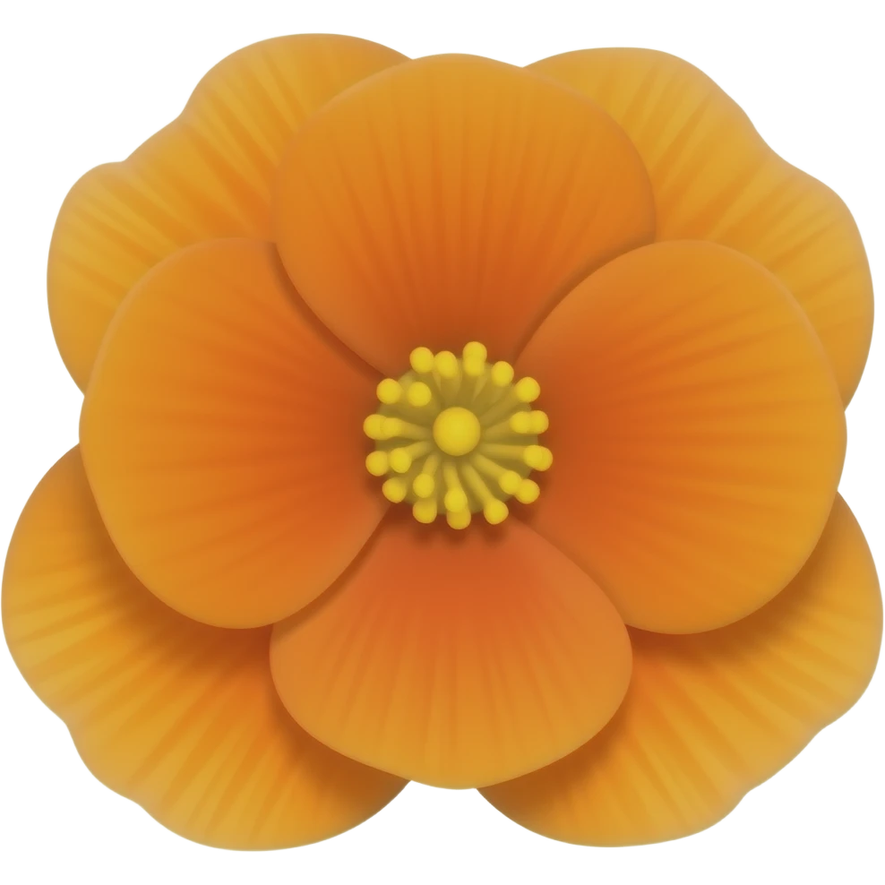 flower orange emoji