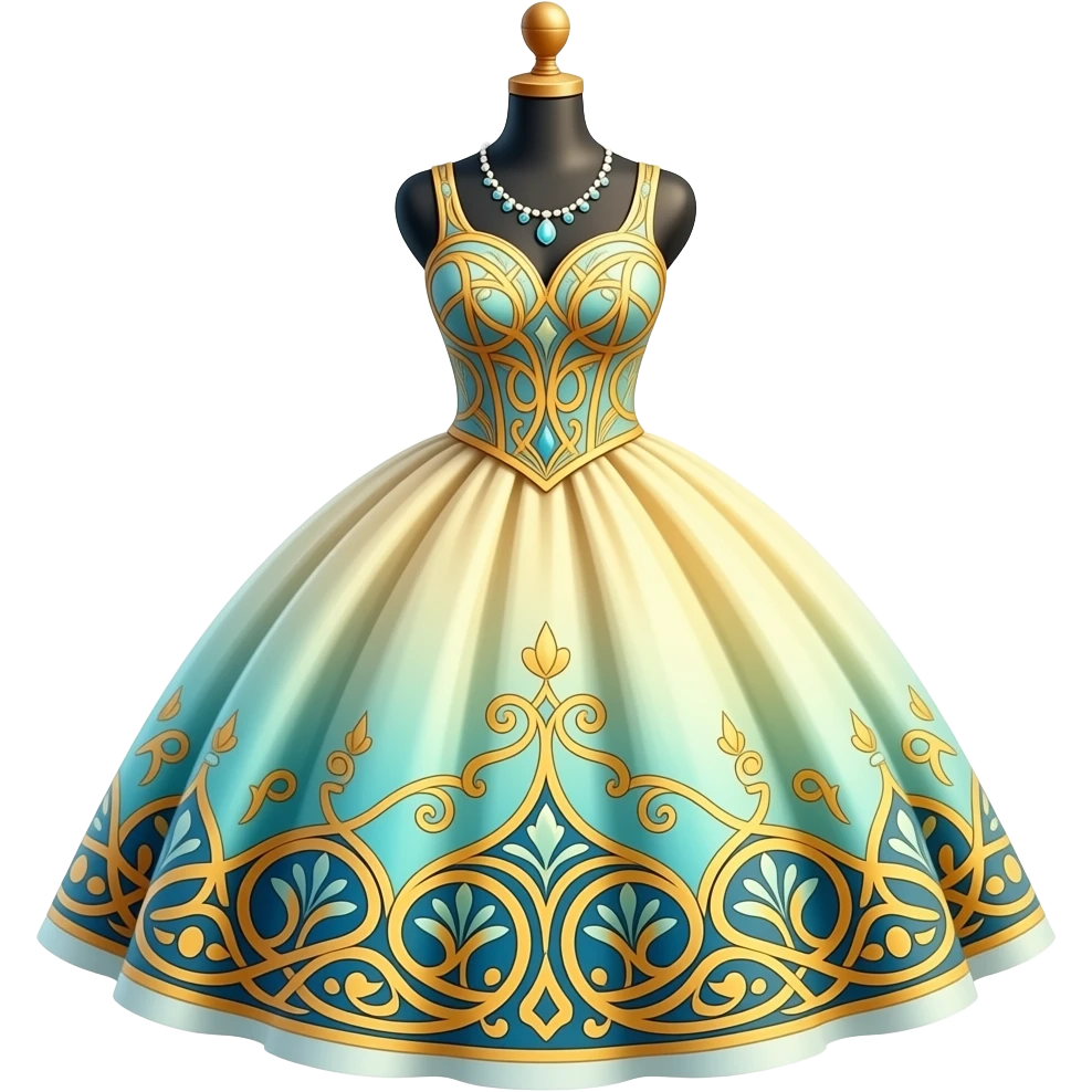 art nouveau dress mannequin emoji