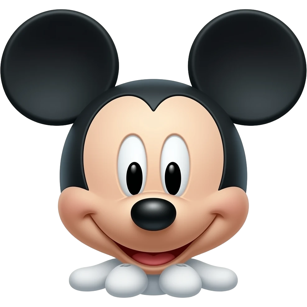 mickey mouses hand looking down emoji