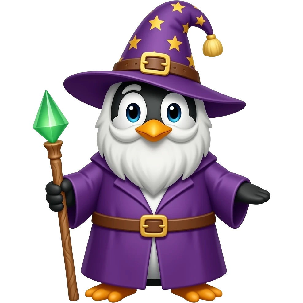 Penguin Wizard emoji