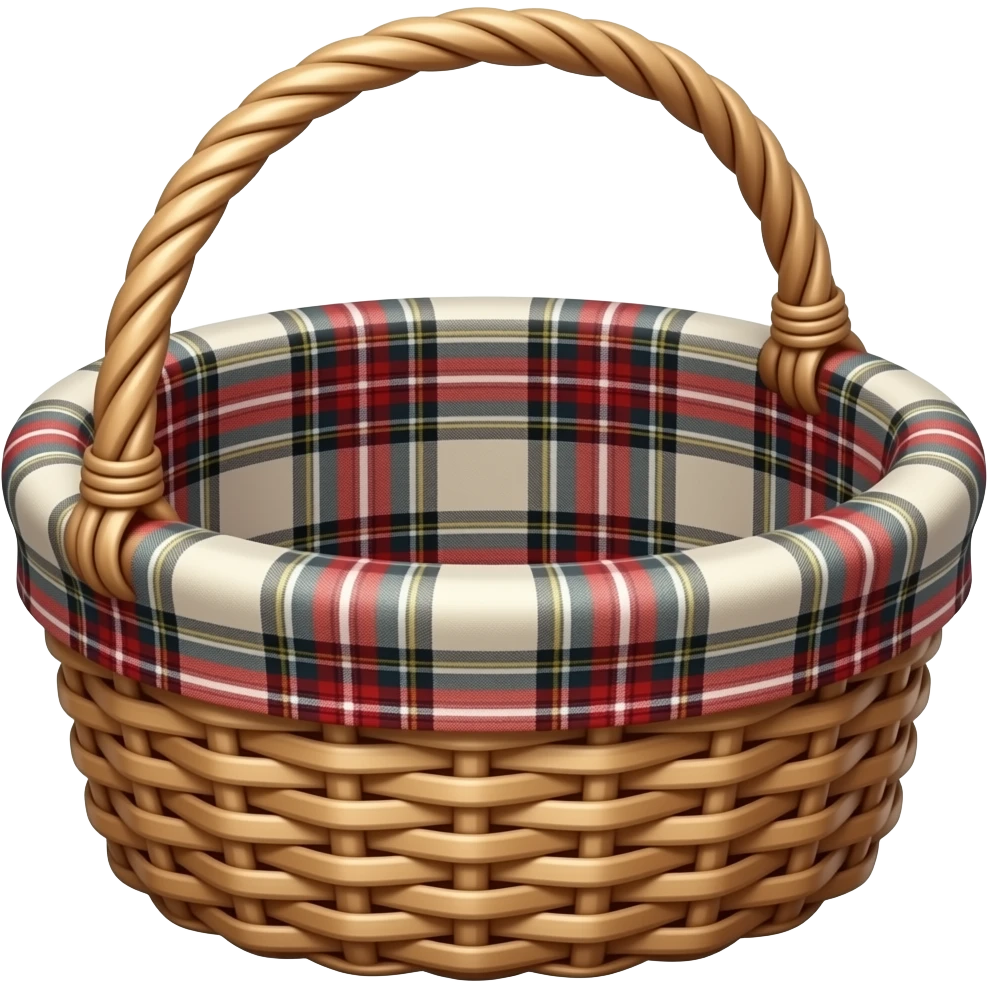 tartan plaid cloth basket emoji