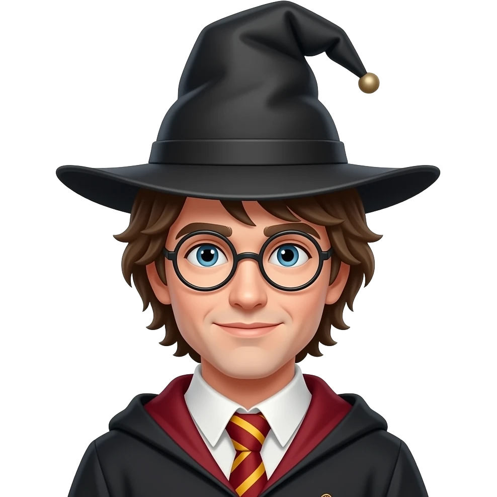 a medium shot of draco malphoy of hogwarts with hat emoji