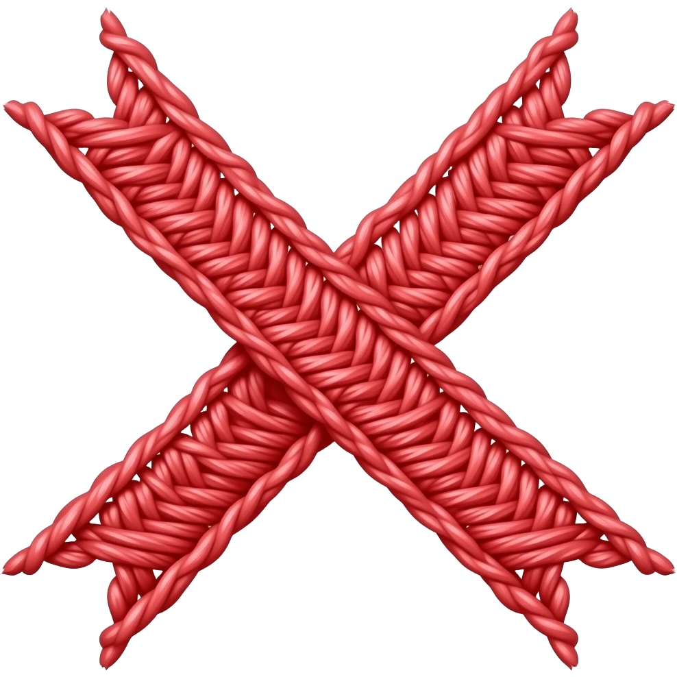 Un hilo rojo cruzado emoji