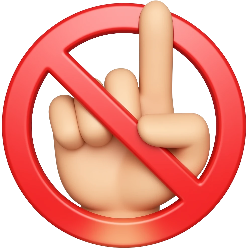 mano negando emoji