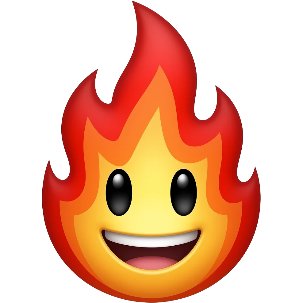 hot face emoji red emoji
