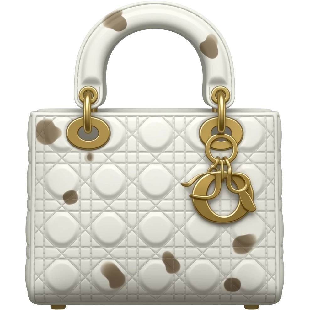 dirty white dior bag emoji