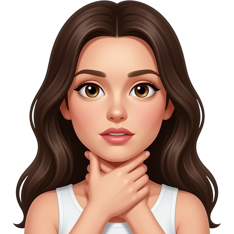 throat choke female sexual long hair emoji
